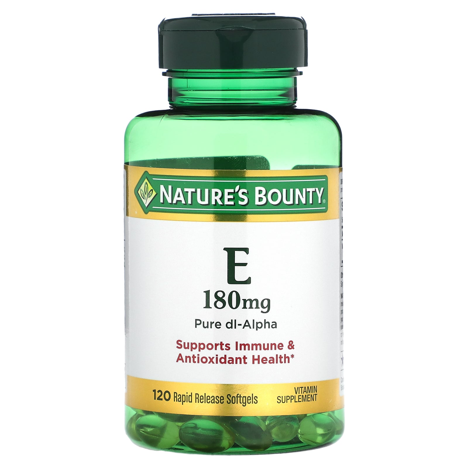 Nature's Bounty, Vitamin E, 180 mg, 120 Rapid Release Softgels