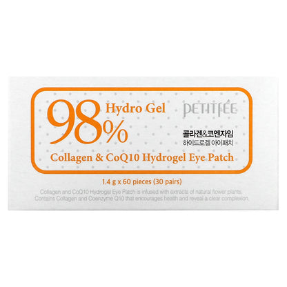 Petitfee, Collagen & CoQ10 Hydrogel Eye Patch, 60 Patches, 1.4 g Each