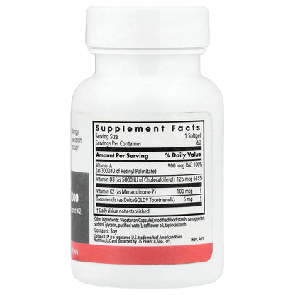 Allergy Research Group, Vitamin D3 Complete 5000, 60 Vegetarian Softgels