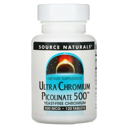 Source Naturals, Ultra Chromium Picolinate 500™, 500 mcg, 120 Tablets