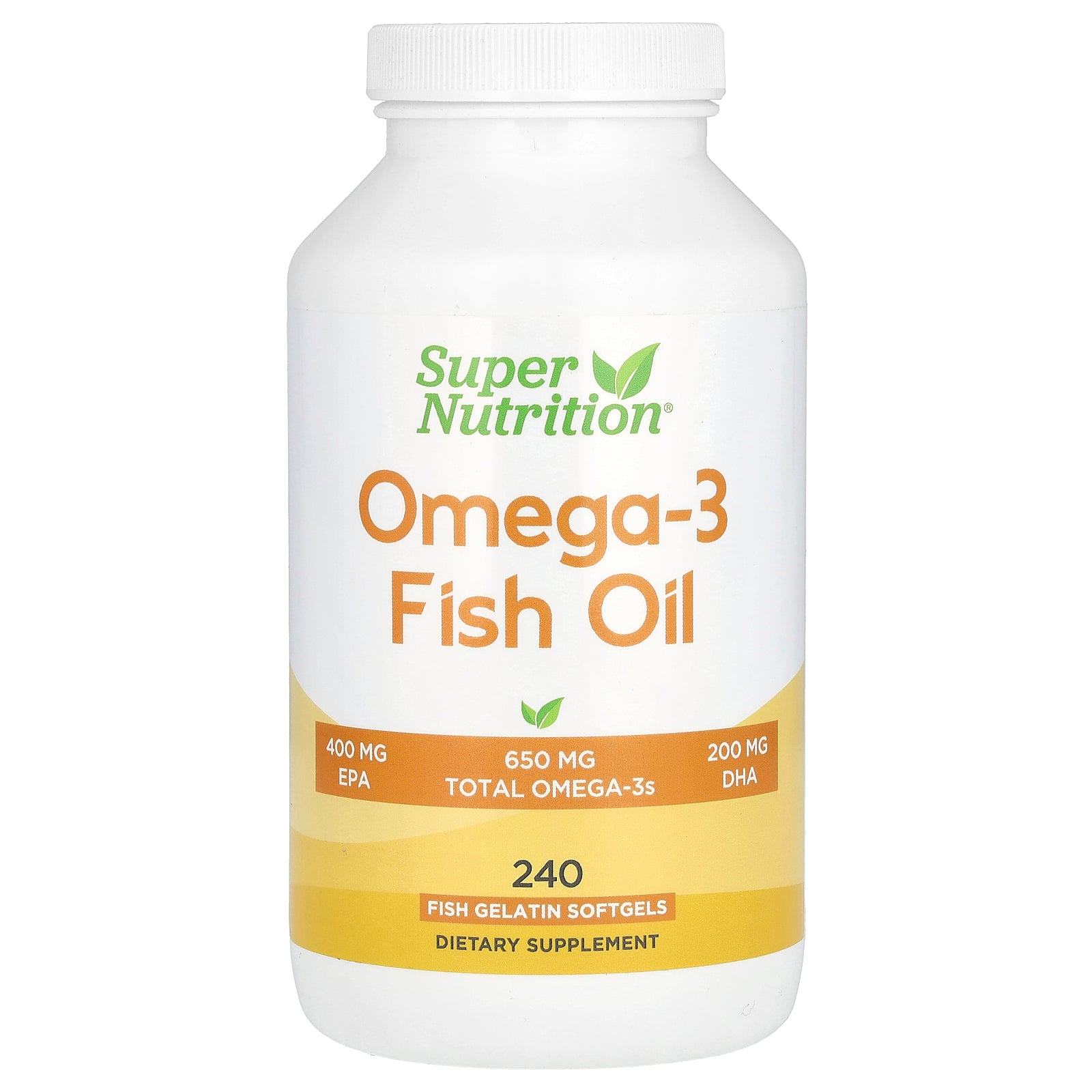 Super Nutrition, Omega-3 Fish Oil, Vivomega Triglyceride, 1,000 mg, 240 Fish Softgels