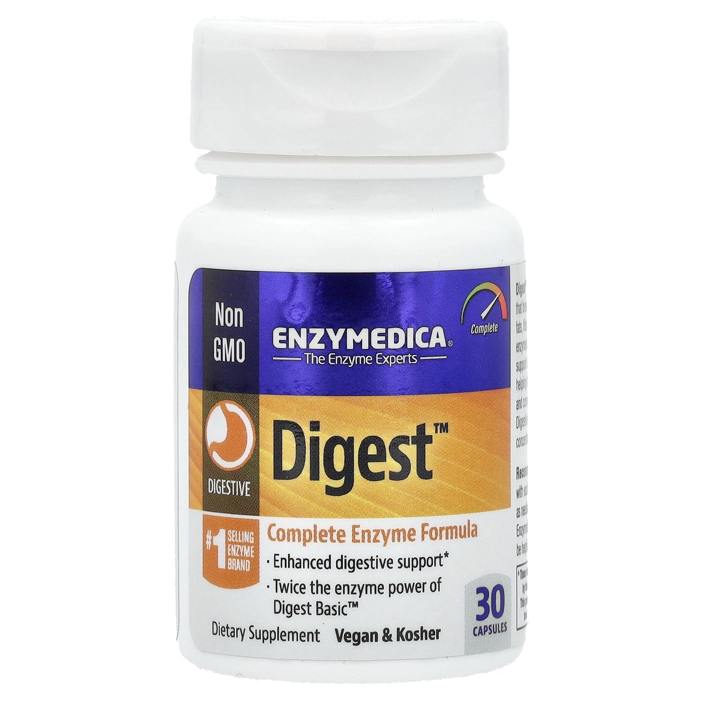 Enzymedica, Digest, Complete Enzyme Formula, 30 Capsules