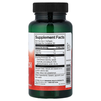 Swanson, Evening Primrose Oil, 500 mg , 100 Softgels