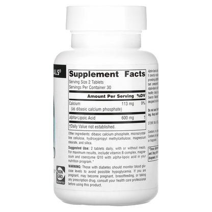 Source Naturals, Alpha Lipoic Acid, Timed Release, 60 Tablets