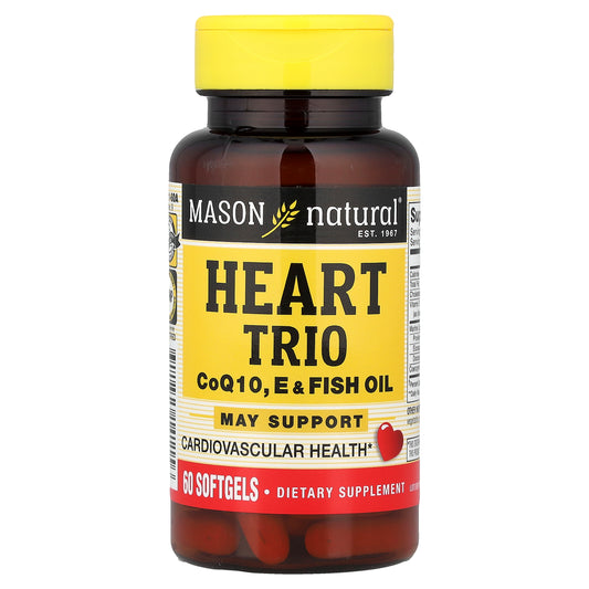 Mason Natural, Heart Trio, CoQ10, E & Fish Oil, 60 Softgels