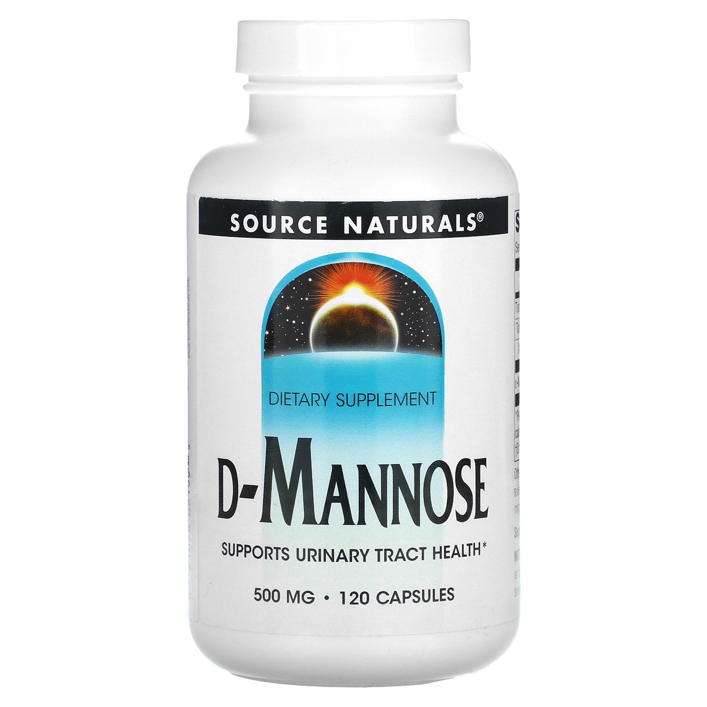 Source Naturals, D-Mannose, 500 mg, 120 Capsules