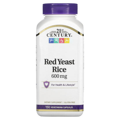 21st Century, Red Yeast Rice, 600 mg, 150 Vegetarian Capsules (300 mg per Capsule)