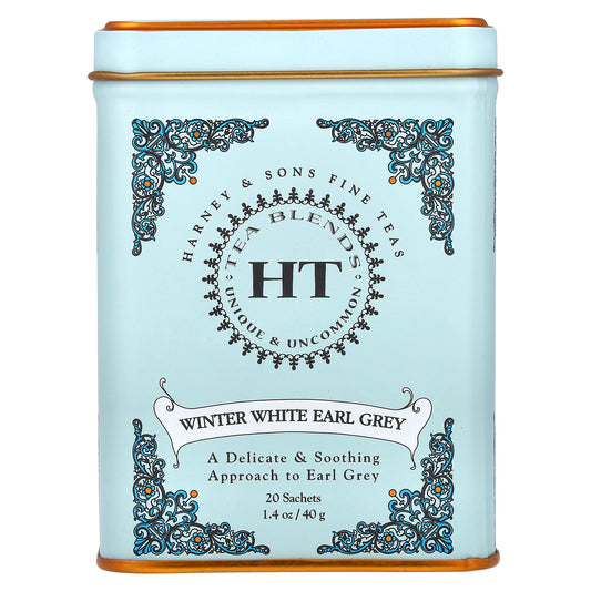 Harney & Sons, HT Tea Blends, Winter White Earl Grey, 20 Sachets, 1.4 oz (40 g)