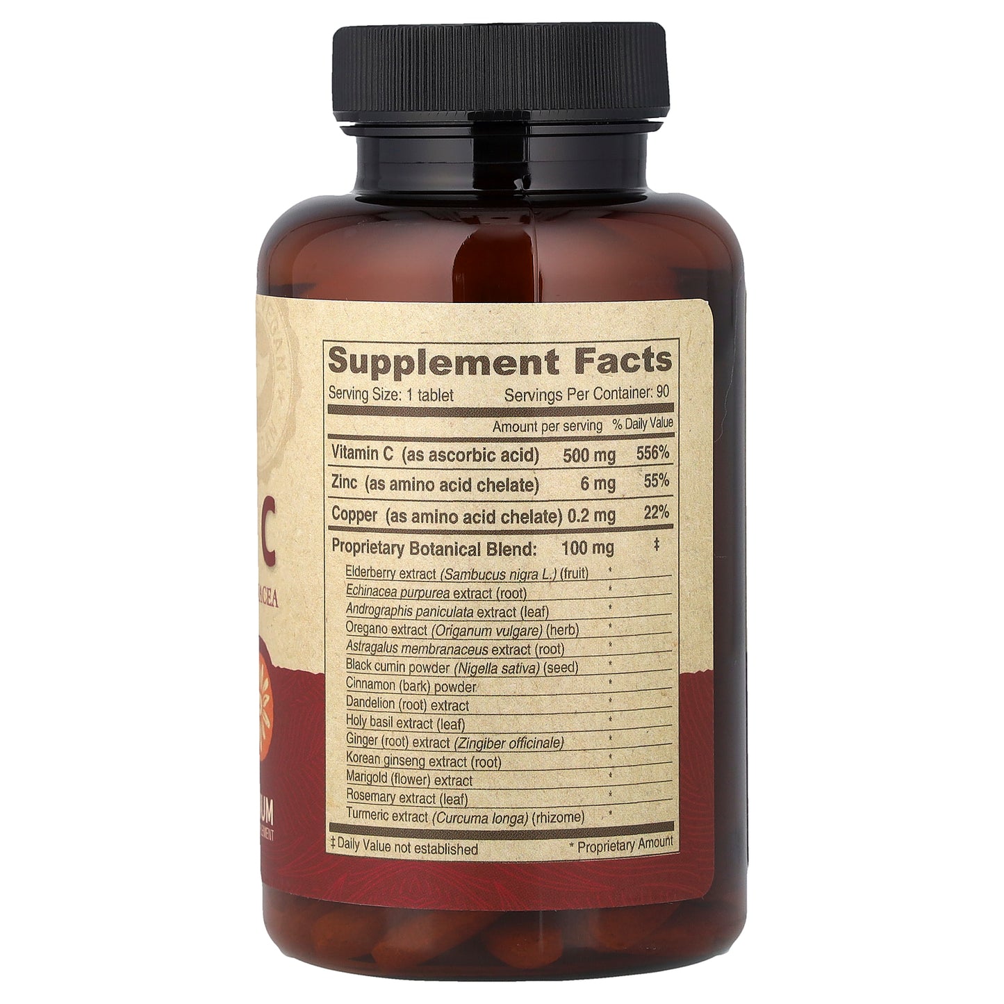 Deva, Vegan Vitamin C with Elderberry, Echinacea, Zinc, 90 Tablets