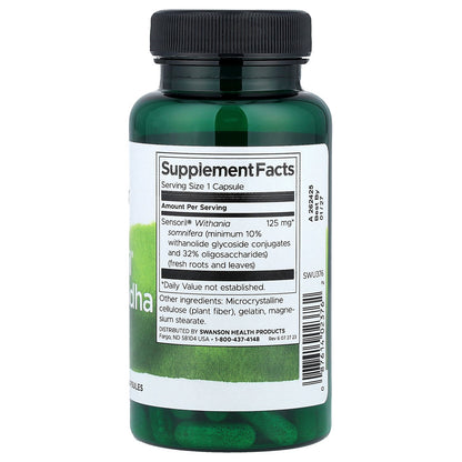 Swanson, Sensoril® Ashwagandha, 125 mg, 120 Capsules