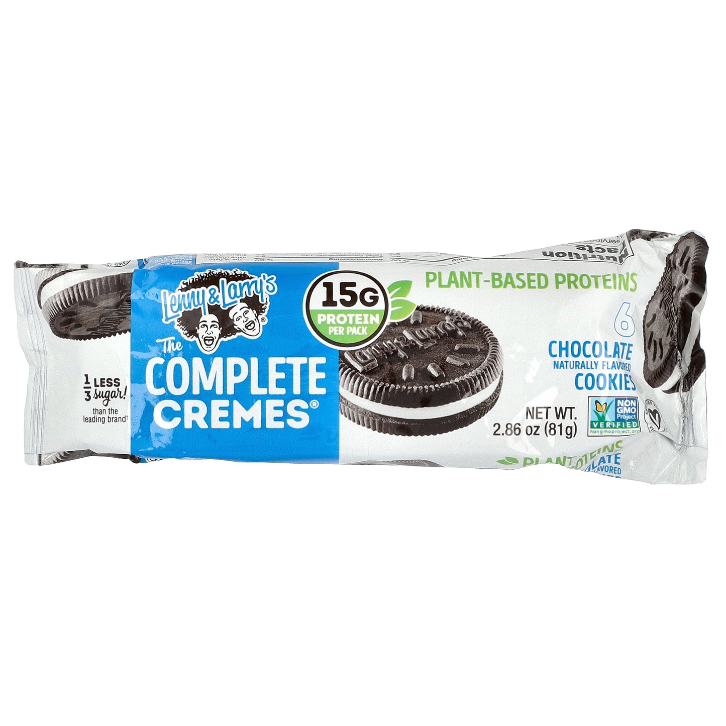 Lenny & Larry's, The Complete Cremes®, Sandwhich Cookies, Chocolate, 12 Packs, 2.86 oz (81 g) Each