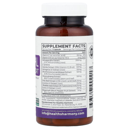 Healths Harmony, Adrenal System Support, 60 Capsules