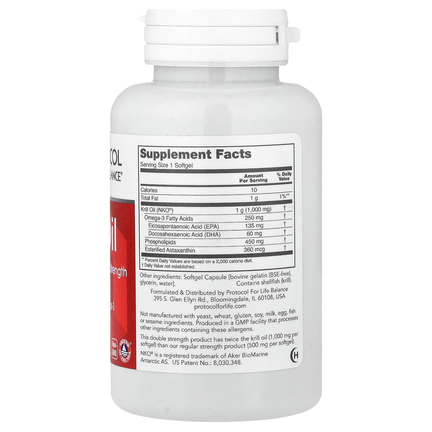 Protocol for Life Balance, Krill Oil, 60 Softgels (1,000 mg per Softgel)