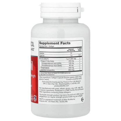Protocol for Life Balance, Krill Oil, 60 Softgels (1,000 mg per Softgel)