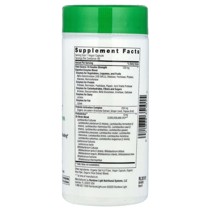 Rainbow Light, All-Zyme™, Plant Source Enzymes +Probiotics, 90 Vegan Capsules