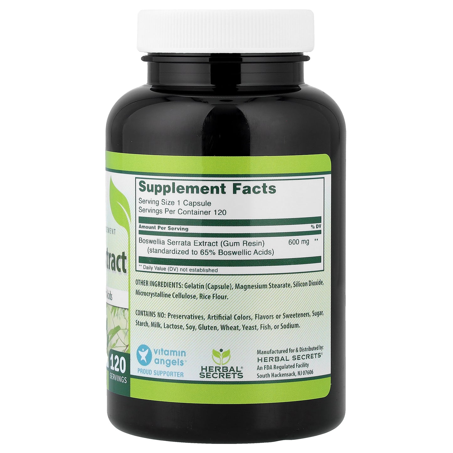 Herbal Secrets, Boswellia Extract, 600 mg, 120 Capsules