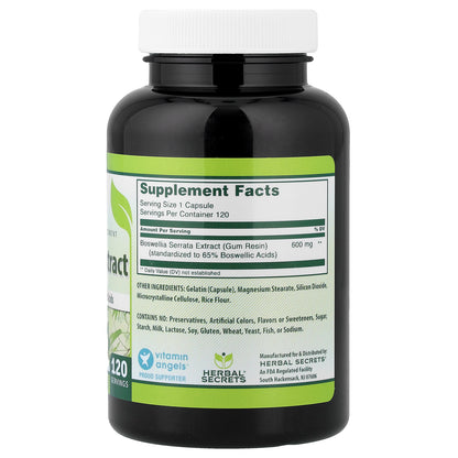 Herbal Secrets, Boswellia Extract, 600 mg, 120 Capsules