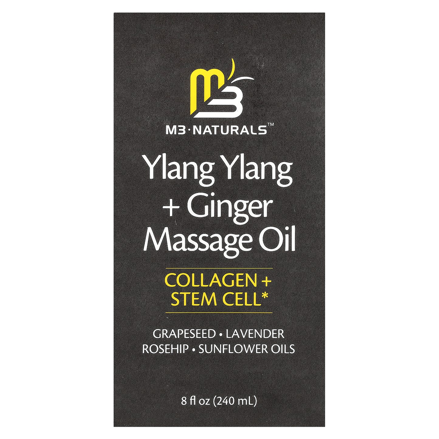 M3, Ylang Ylang + Ginger Massage Oil, 8 fl oz (240 ml)