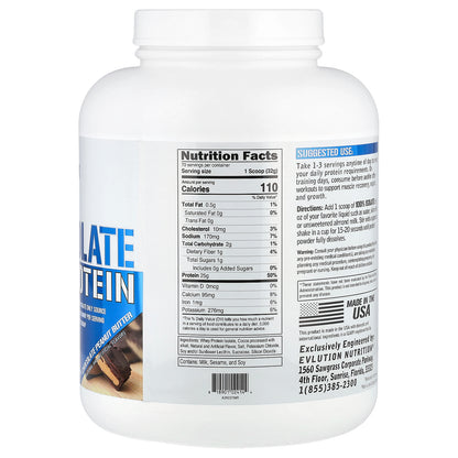 EVLution Nutrition, 100% Isolate Protein, Chocolate Peanut Butter, 5 lb (2.268 kg)