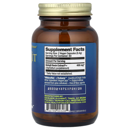 HealthForce Superfoods, Shilajit, 120 Vegan Caps (200 mg per Capsule)
