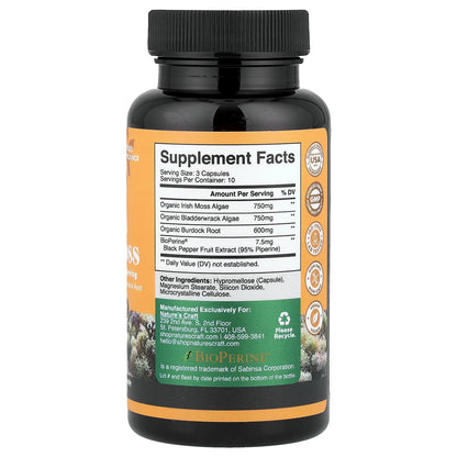 Nature's Craft, Irish Sea Moss, 30 Capsules