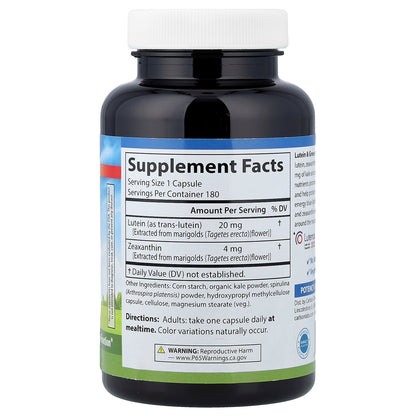 Carlson, Lutein & Greens, 180 Vegetarian Capsules