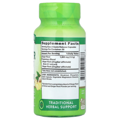 Nature's Truth, Ginger Root, 100 Quick Release Capsules (750 mg per Capsule)