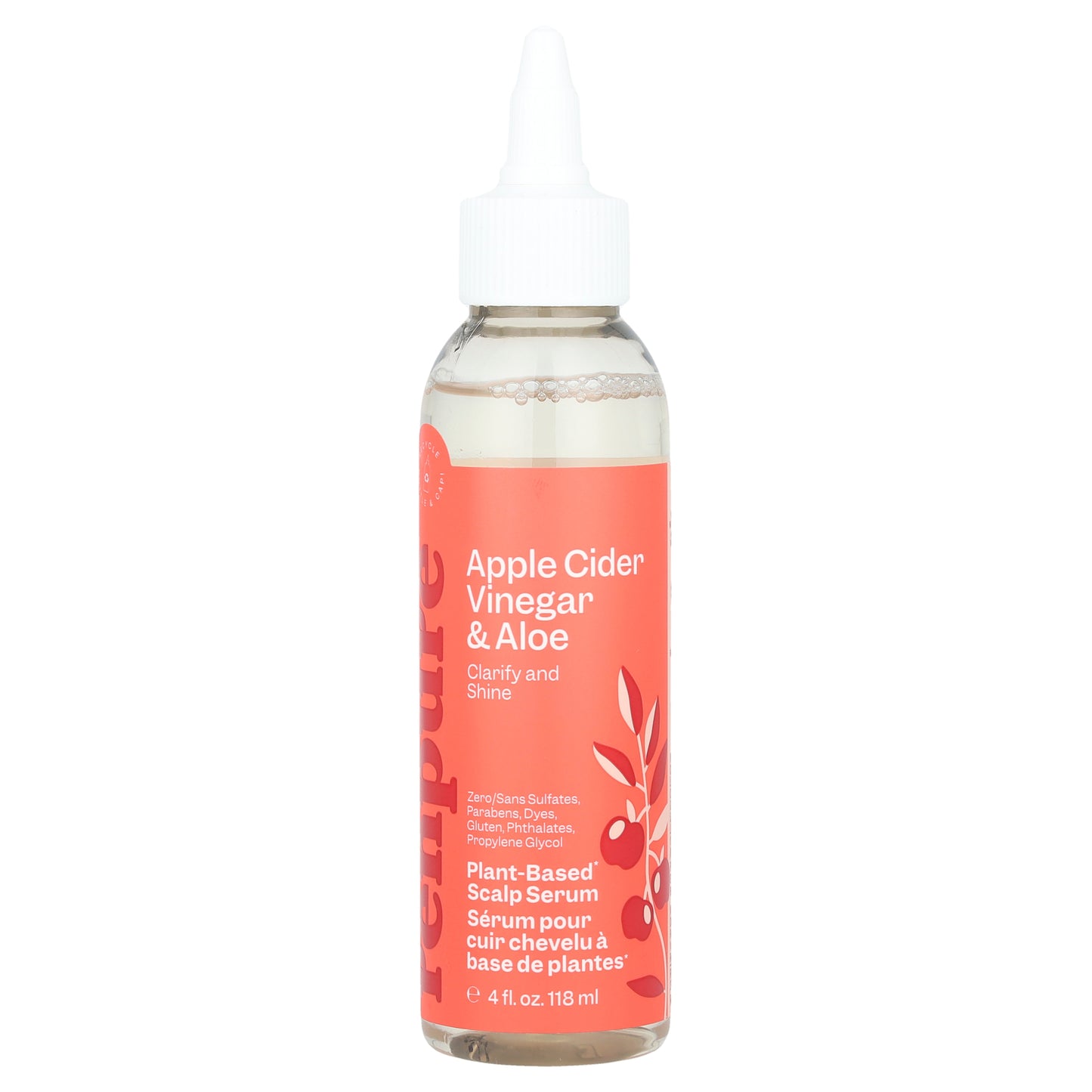 Renpure, Plant-Based Scalp Serum, Apple Cider Vinegar & Aloe, 4 fl oz (118 ml)