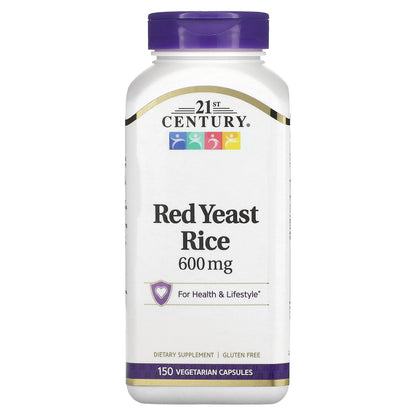 21st Century, Red Yeast Rice, 600 mg, 150 Vegetarian Capsules