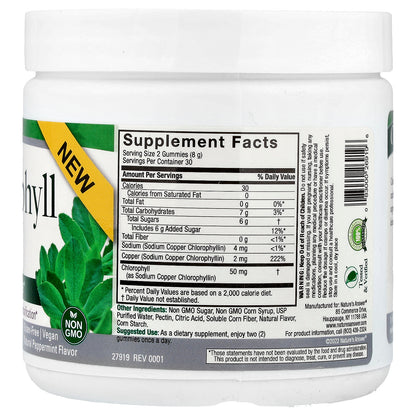 Nature's Answer, Chlorophyll Gummies, Natural Peppermint, 60 Pectin Gummies