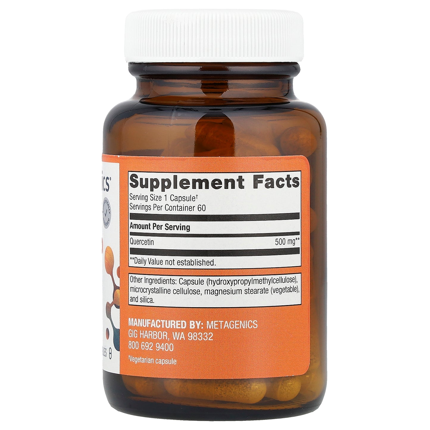 Metagenics, Quercetin, Immunity & Heart Health, 500 mg, 60 Capsules