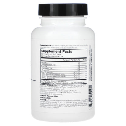 Codeage, Amen, Omega-3, 90 Softgels (750 mg per Soft Gel)