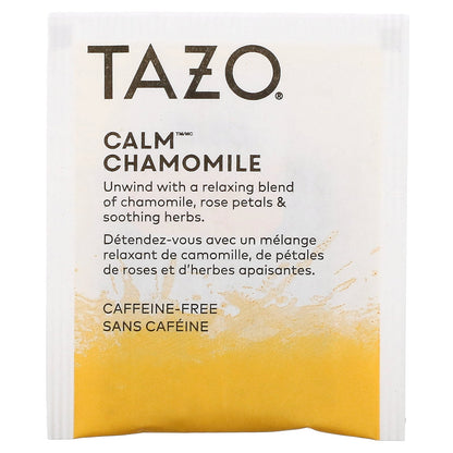 Tazo Teas, Herbal Tea, Calm Chamomile, Caffeine-Free, 20 Tea Bags, 0.91 oz (26 g)