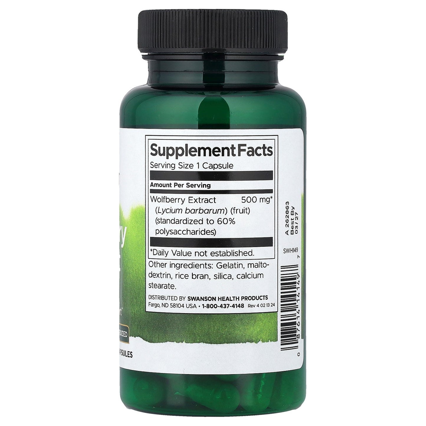 Swanson, Goji Berry Extract, Standardized, 500 mg, 60 Capsules