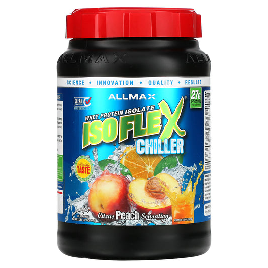 ALLMAX, ISOFLEX® Chiller, Whey Protein Isolate, Citrus Peach Sensation, 2 lbs (907 g)