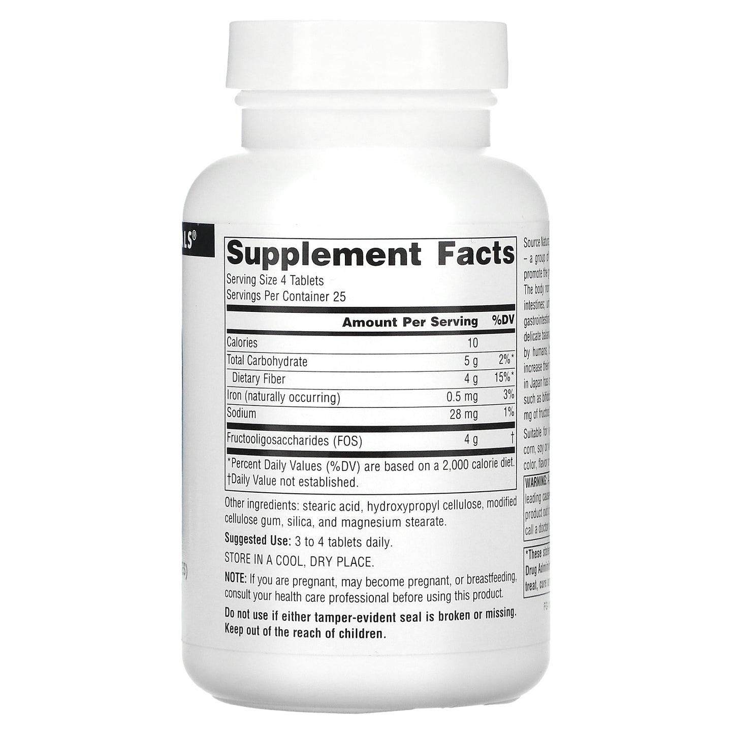 Source Naturals, FOS, 100 Tablets