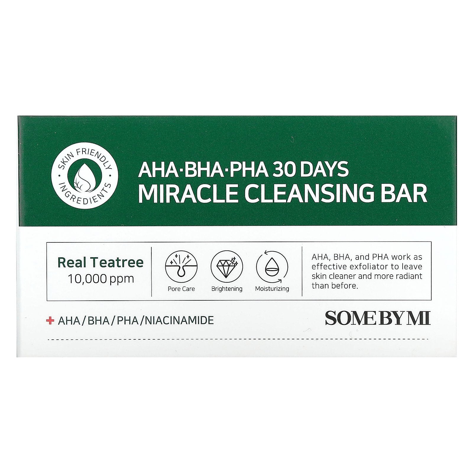 SOME BY MI, AHA. BHA. PHA 30 Days Miracle Cleansing Bar, 106 g