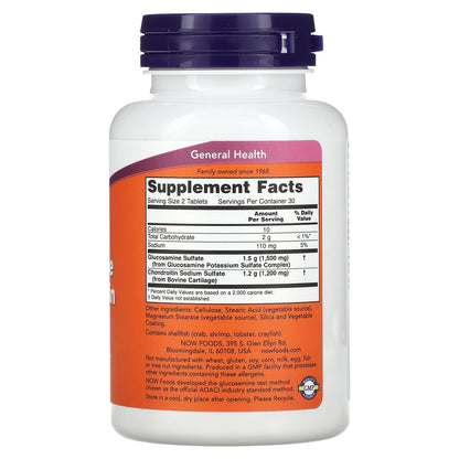 NOW Foods, Glucosamine & Chondroitin, 60 Tablets