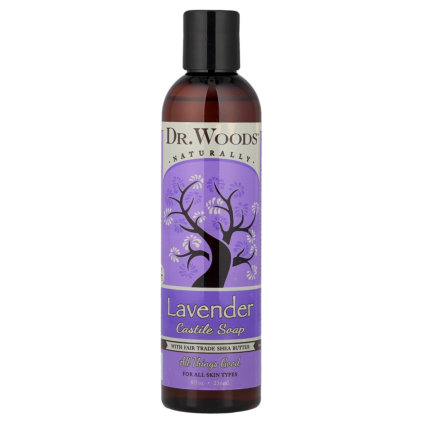 Dr. Woods, Lavender Castile Soap with Fair Trade Shea Butter, 8 fl oz (236 ml)