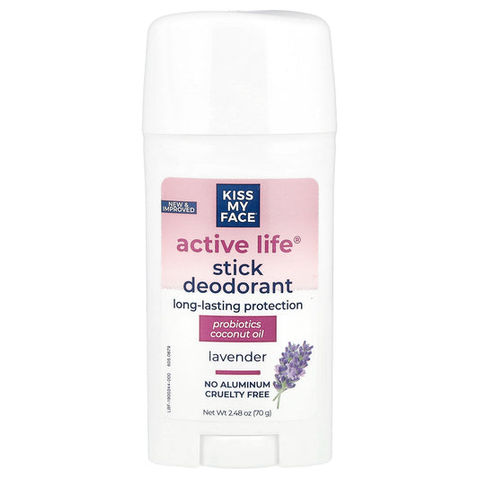 Kiss My Face, Active Life®, Stick Deodorant, Lavender, 2.48 oz (70 g)