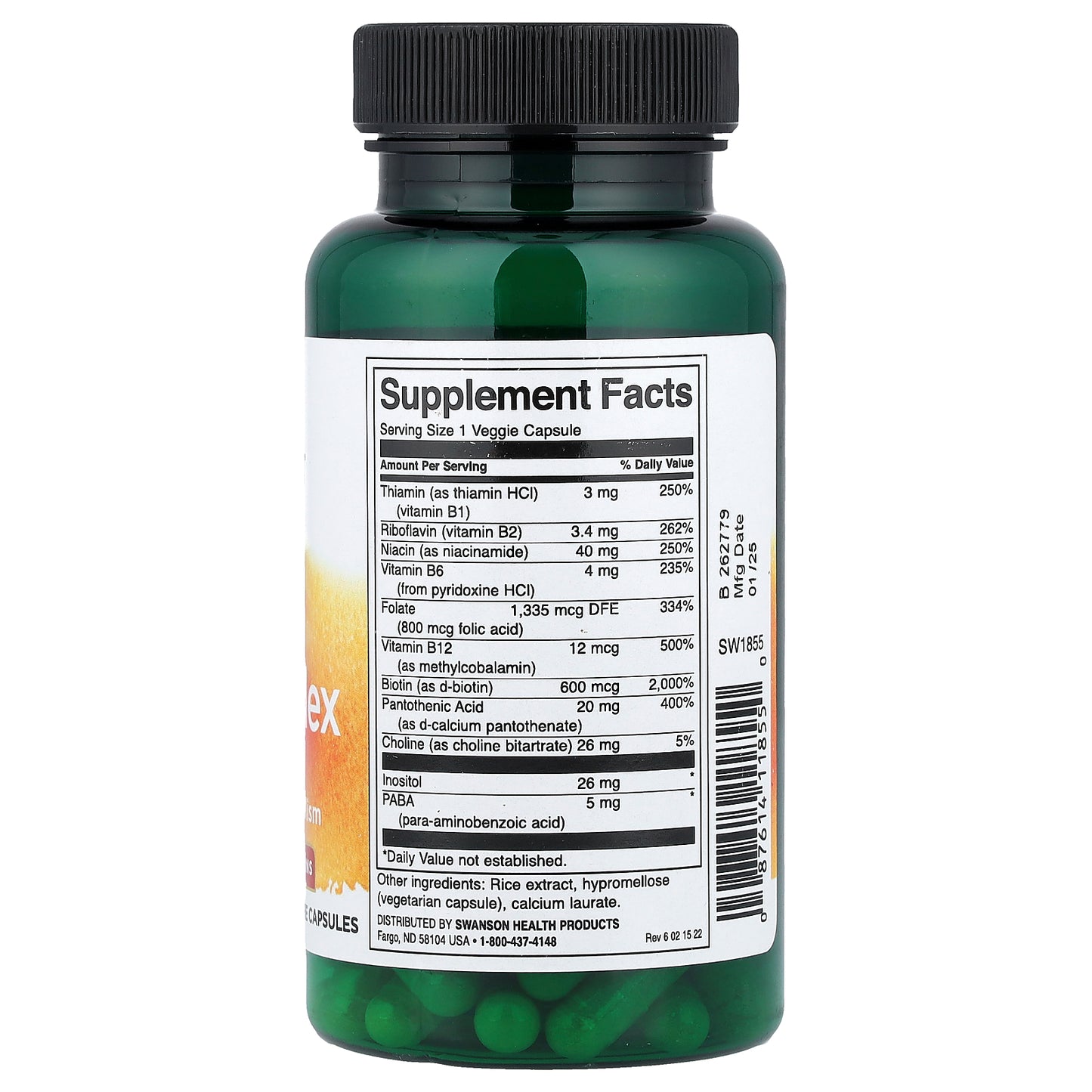 Swanson, Daily B-Complex, 100 Veggie Capsules