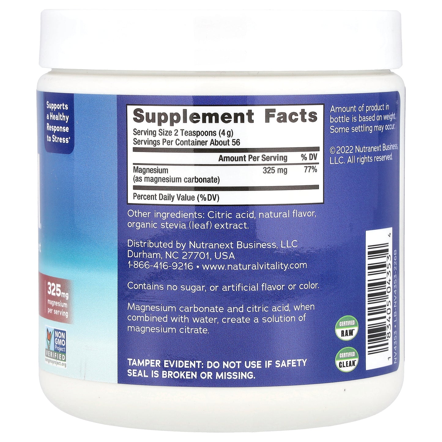 Natural Vitality, CALM®, Magnesium Supplement Drink Mix, Cherry, 8 oz (226 g)