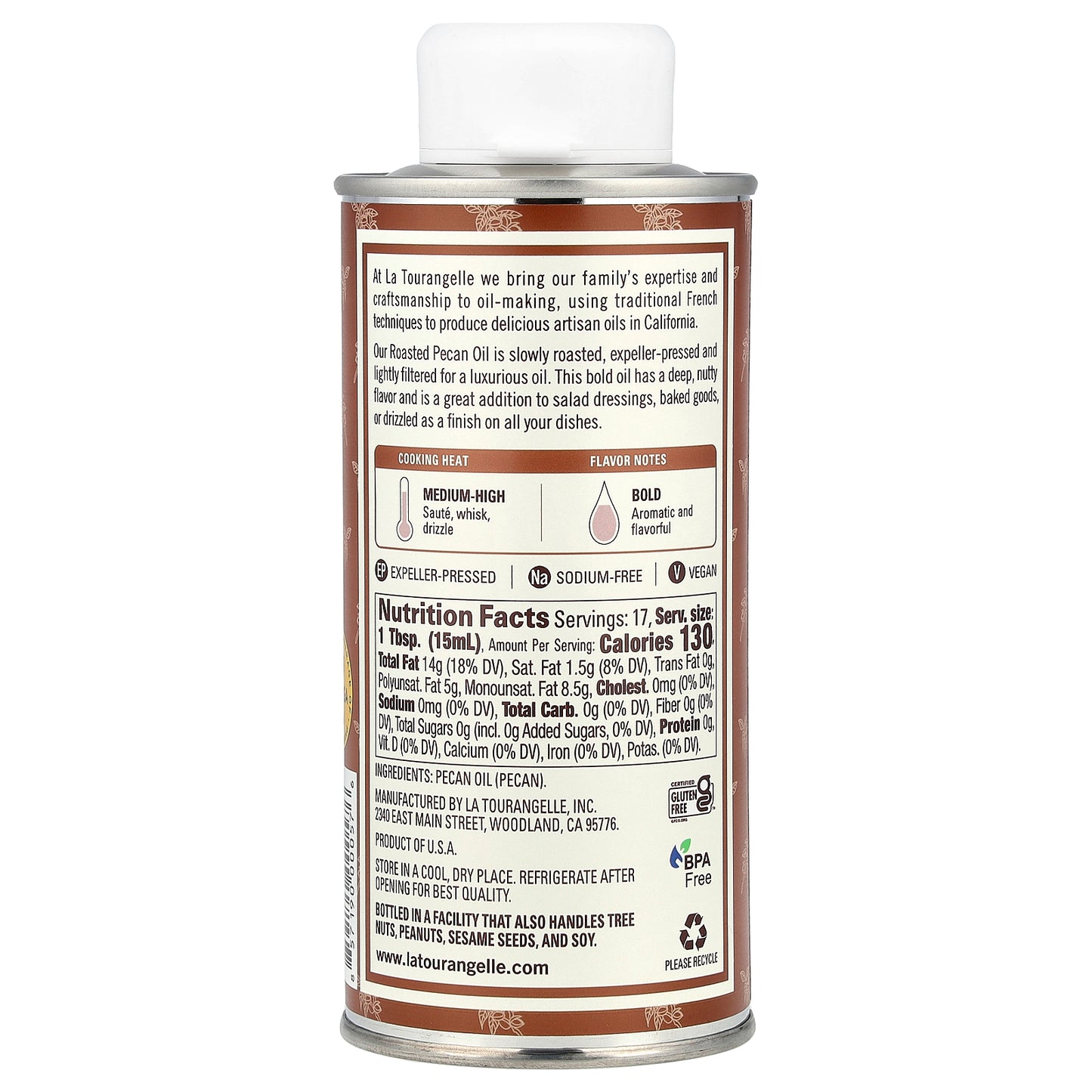 La Tourangelle, Roasted Pecan Oil, 8.45 fl oz (250 ml)