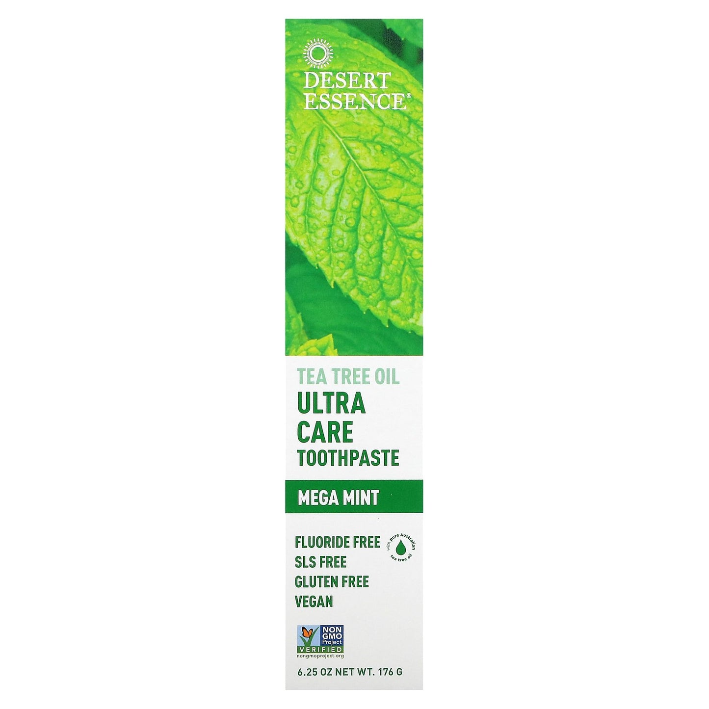 Desert Essence, Tea Tree Oil Ultra Care Toothpaste, Mega Mint, 6.25 oz (176 g)