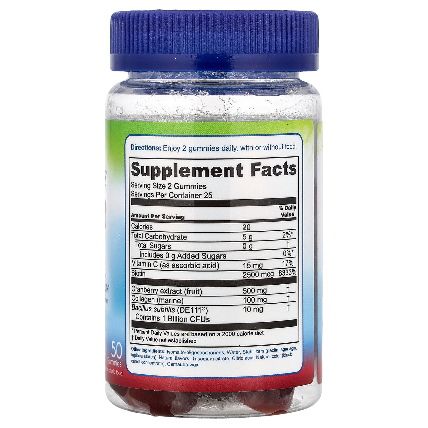 TruBiotics, Women's Probiotic + Collagen Gummies, Cran-Raspberry, 50 Gummies