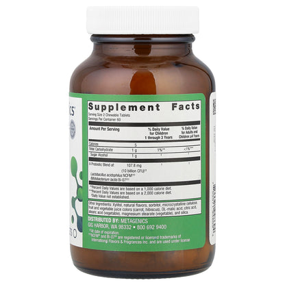 Metagenics, UltraFlora® Kid's Probiotic, Grape, 120 Tablets