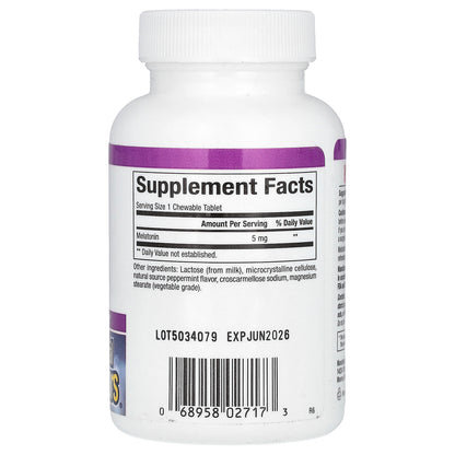 Natural Factors, Stress-Relax®, Melatonin, 5 mg, 90 Chewable Tablets