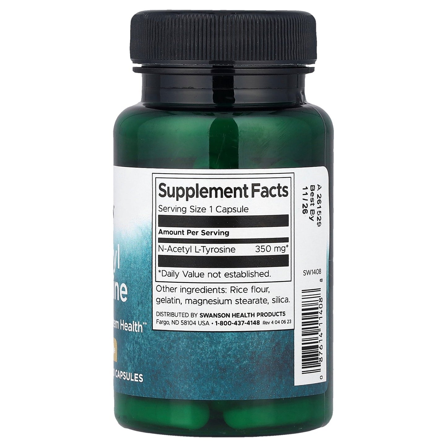 Swanson, N-Acetyl L-Tyrosine, 350 mg, 60 Capsules
