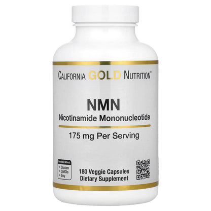California Gold Nutrition, NMN, 175 mg , 180 Veggie Capsules
