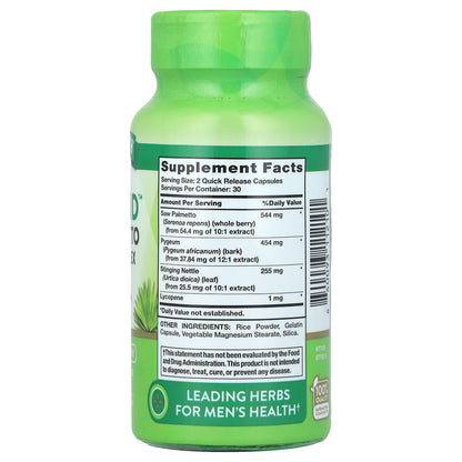 Nature's Truth, ProstAid™ Saw Palmetto Herbal Complex, 60 Quick Release Capsules